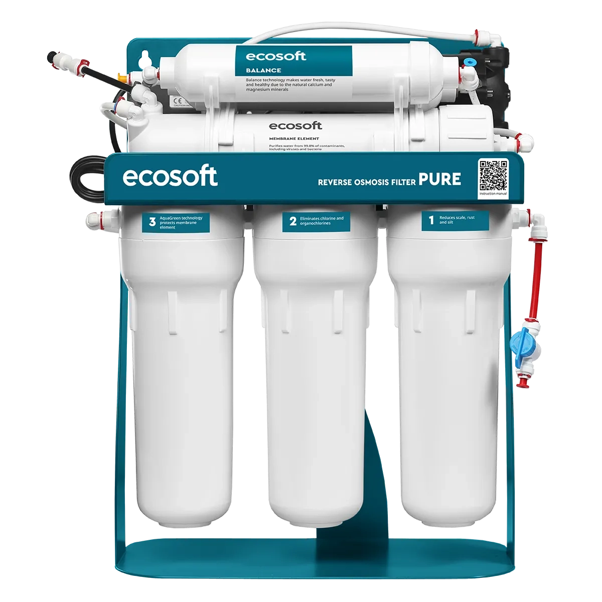 Фільтр зворотного осмосу Ecosoft PURE BALANCE з помпою на станині (MO675MBALPSECO) - Зображення 2