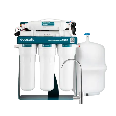 Фільтр зворотного осмосу Ecosoft PURE BALANCE з помпою на станині (MO675MBALPSECO)
