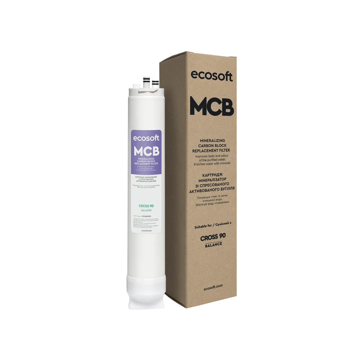 Вугільний блок Ecosoft MCB та мінералізуючий постфільтр для CROSS 90 Balance (PDCBDFRO) - Зображення 2