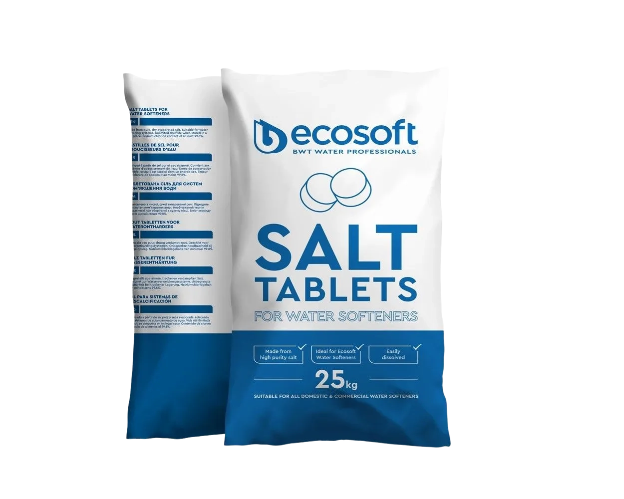 Таблетована сіль Ecosoft 25 кг (KECOSIL)
