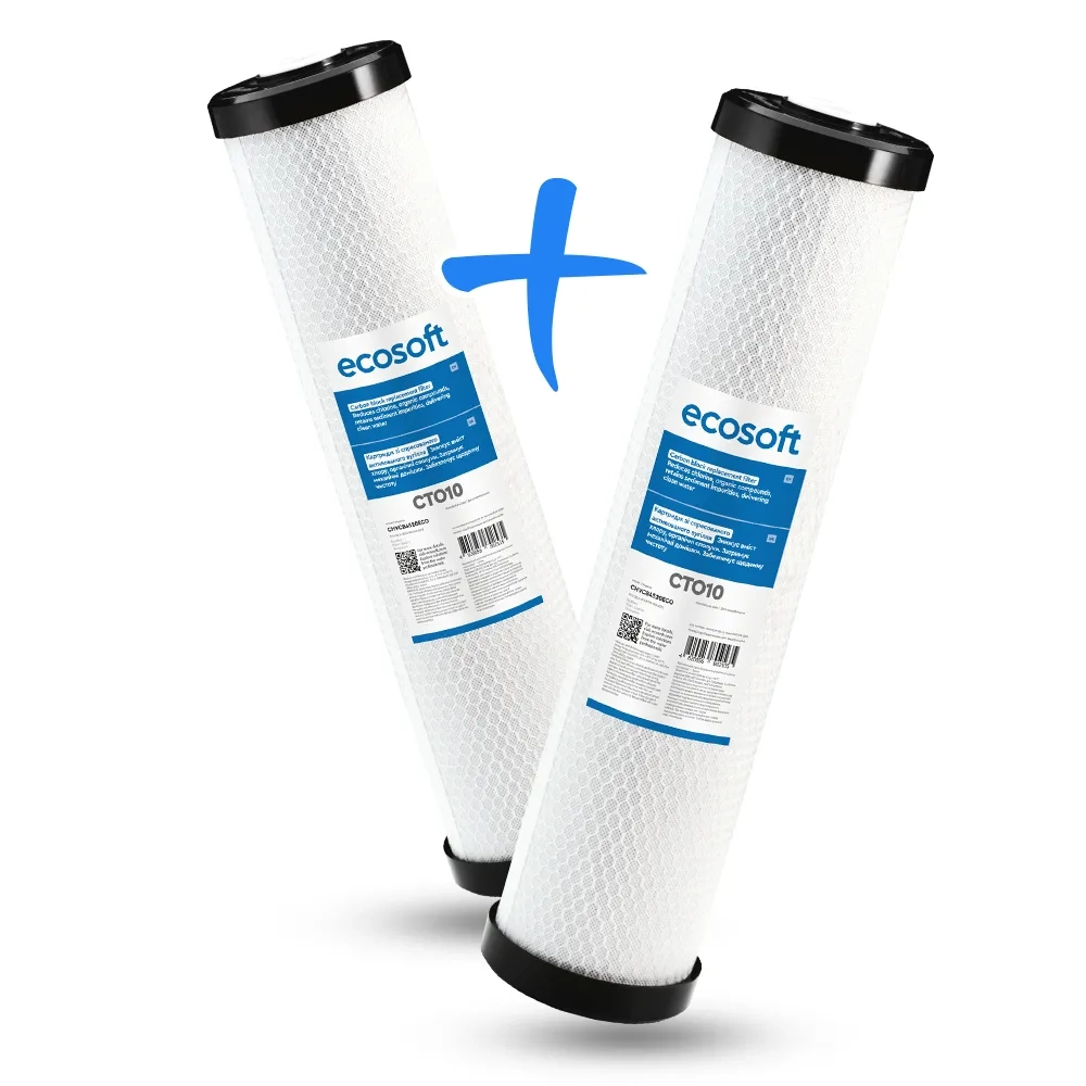 Картридж зі спресованого активованого вугілля Ecosoft CTO10 4,5"х20" 2шт. (CHVCB24520ECO)
