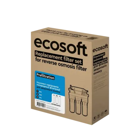 Комплект картриджів Ecosoft 1-2-3 для фільтрів зворотного осмосу (CPV3ECOSTD)